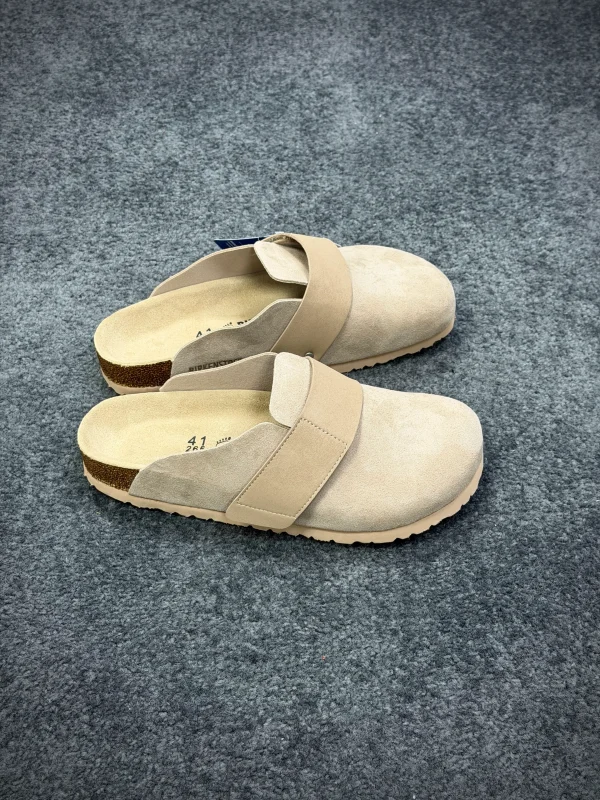 CH x BK Boston "Taupe" Suede Clogs