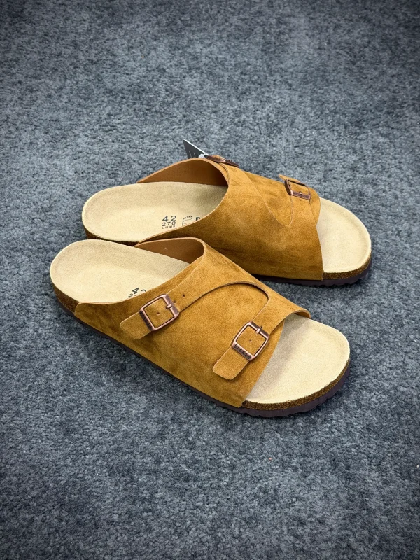 BK Zürich “Suede Brown” Buckled Sandals