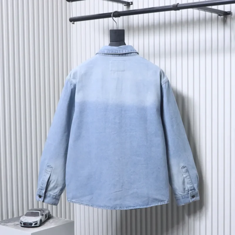 Back BLCG Washed Denim Long-Sleeve Shirt