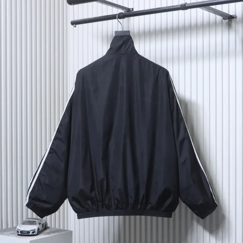 Back View BLCG x Ads Black Color-Block Track Jacket