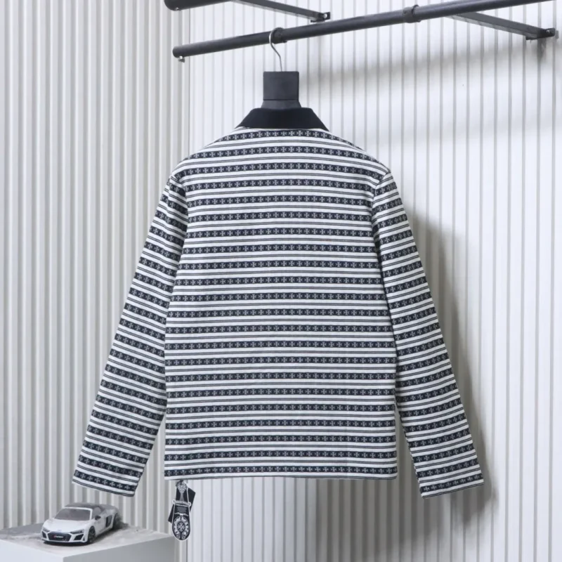 Back CH 25FW Horseshoe Striped Long-Sleeve Polo Shirt