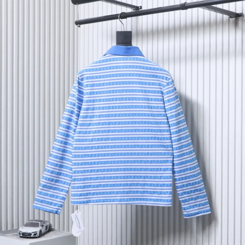 Back CH 25FW Horseshoe Striped Long-Sleeve Polo Shirt