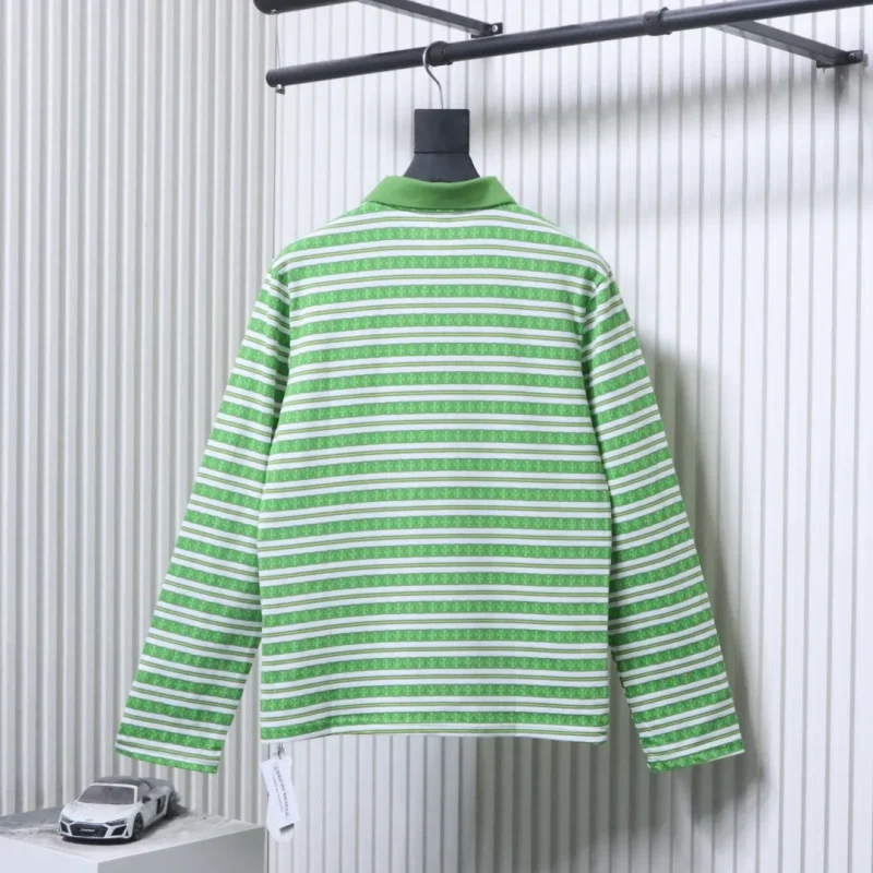 Back CH 25FW Horseshoe Striped Long-Sleeve Polo Shirt
