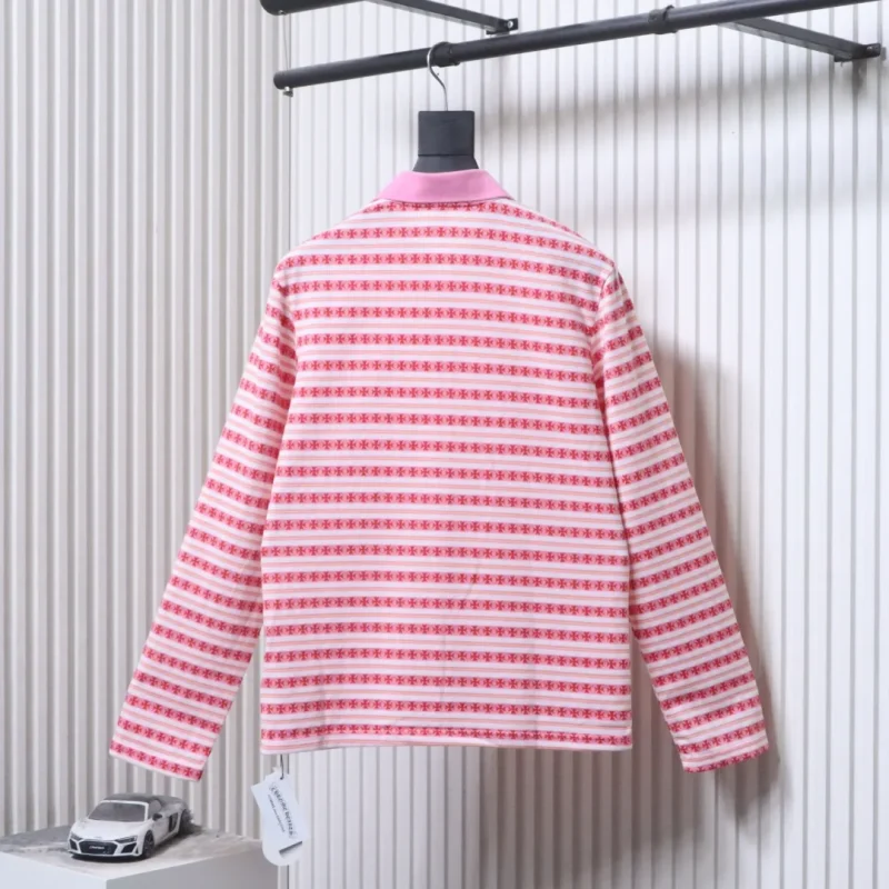 Back CH 25FW Horseshoe Striped Long-Sleeve Polo Shirt