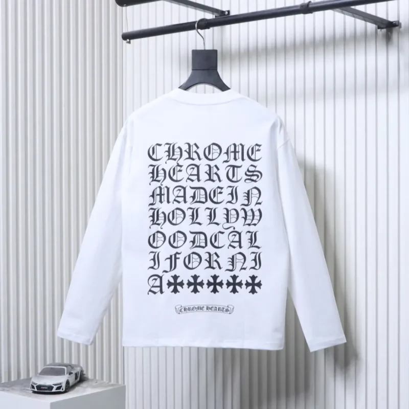 Back CH All-Over Sanskrit Print Long-Sleeve Shirt