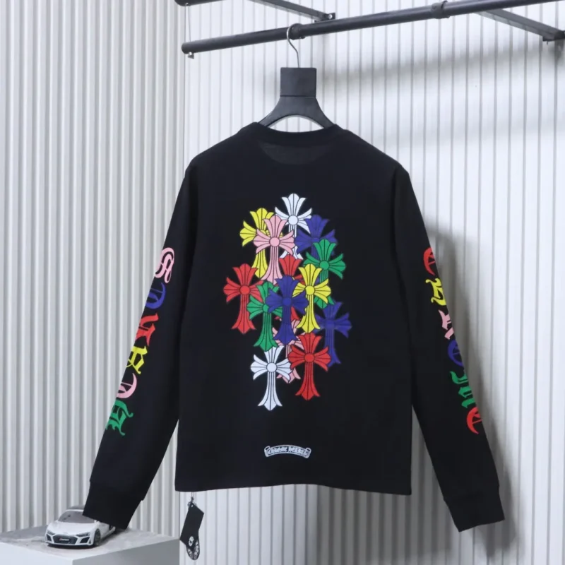 Back CH Colorful Cross Print Long-Sleeve Shirt