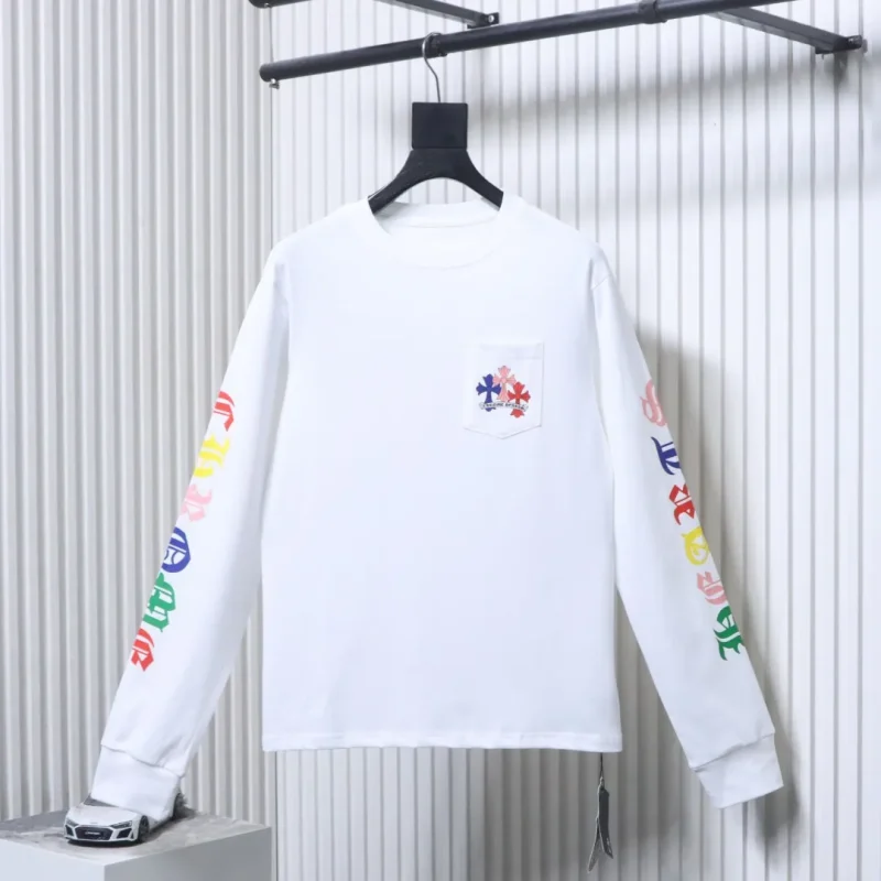 CH Colorful Cross Print Long-Sleeve Shirt