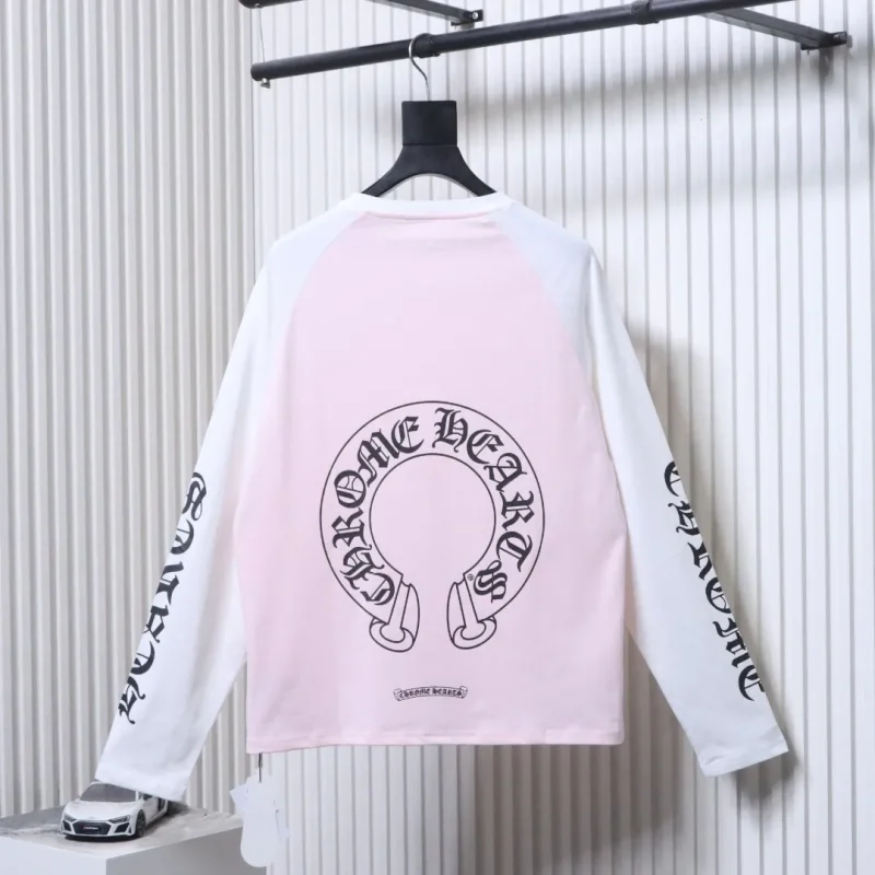 Back CH Horseshoe Patchwork Raglan Long-Sleeve Shirt