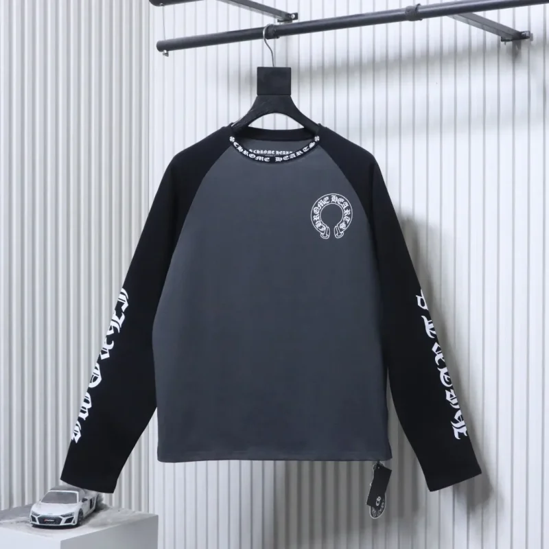 CH Horseshoe Patchwork Raglan Long-Sleeve Shirt