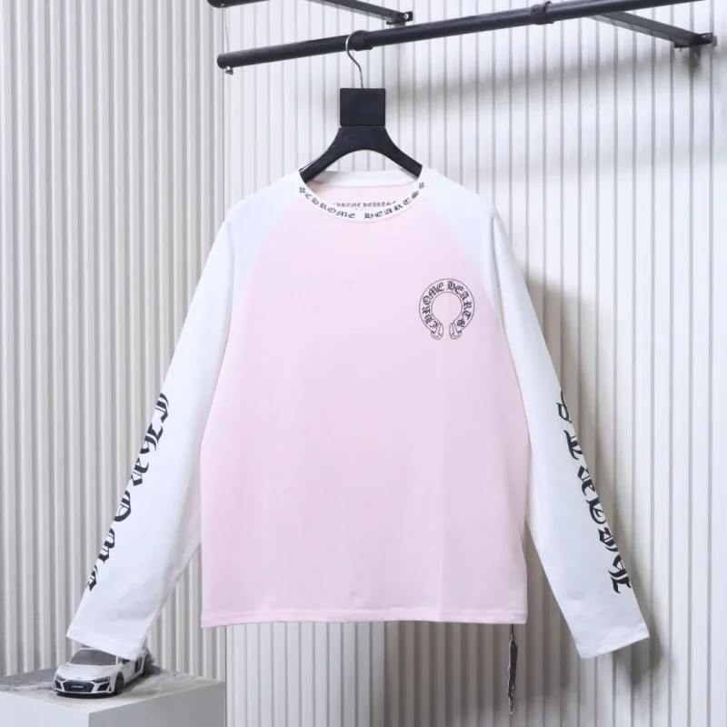 CH Horseshoe Patchwork Raglan Long-Sleeve Shirt