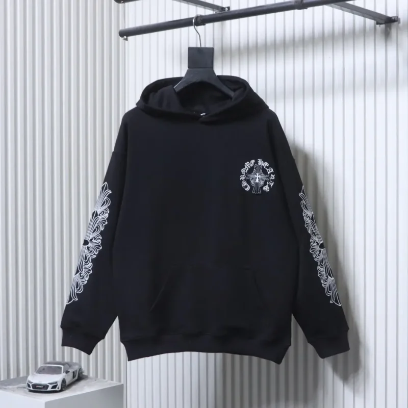 CH Pearl Cross Embroidered Oversized Hoodie