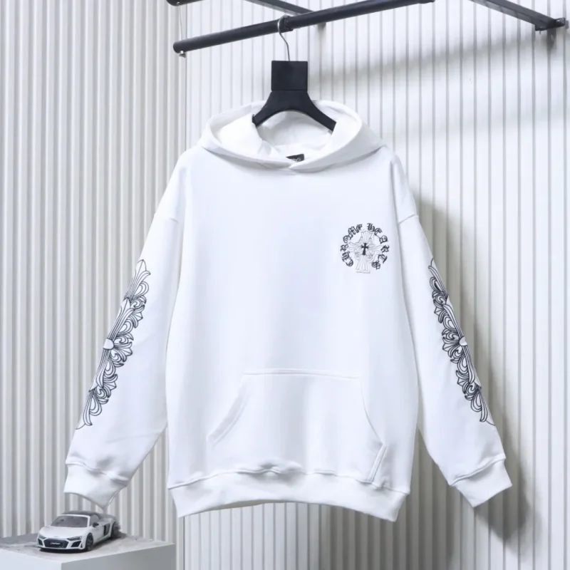 CH Pearl Cross Embroidered Oversized Hoodie