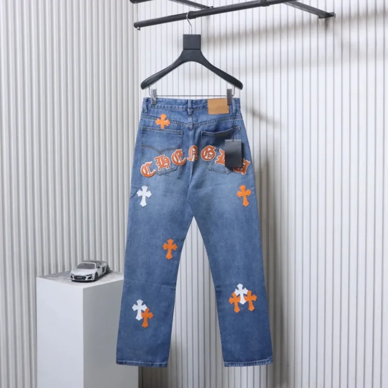 Back CH Sanskrit Cross Patch Washed Jeans