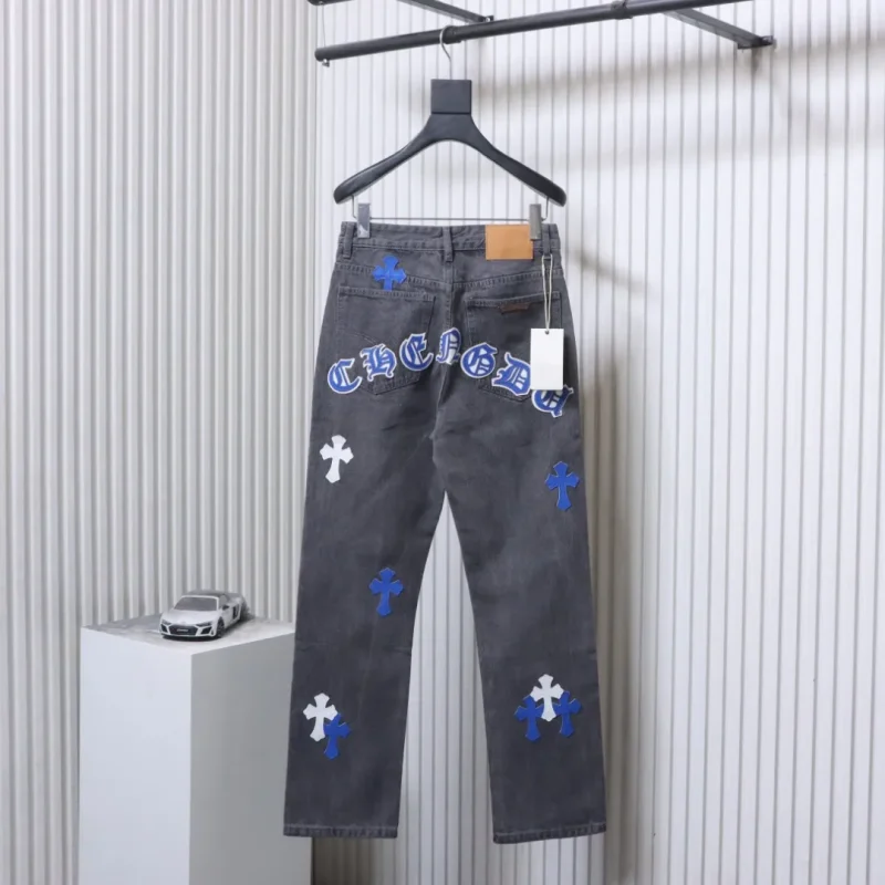 Back CH Sanskrit Cross Patch Washed Jeans