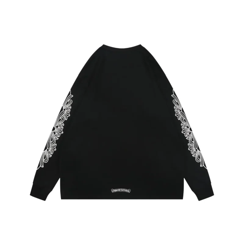 Back CH Sanskrit Cross Waffle-Knit Long-Sleeve Shirt