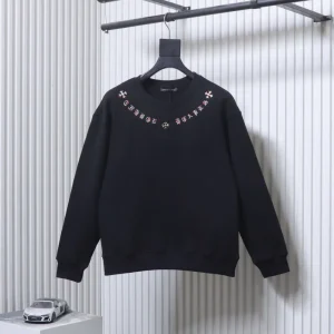 CH Sanskrit Neckline Embroidered Crew Neck Sweatshirt
