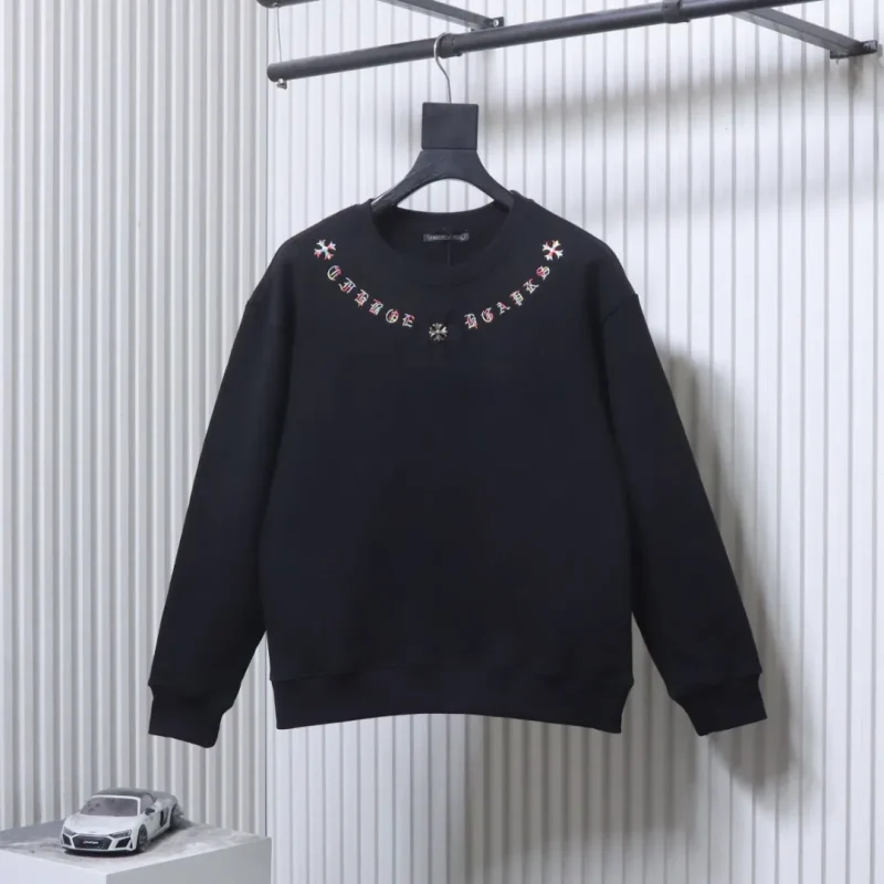 CH Sanskrit Neckline Embroidered Crew Neck Sweatshirt