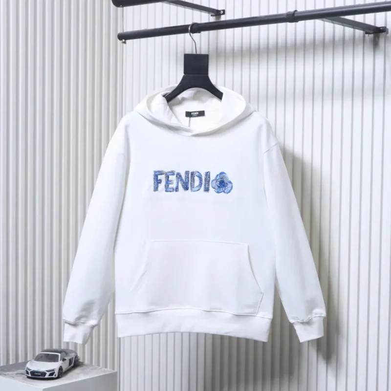 FF Embroidered Logo Cotton Hoodie