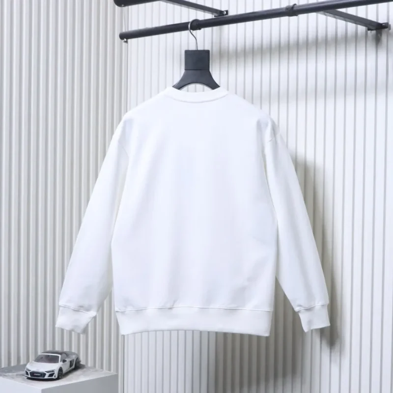 Back View FF Embroidered Pet Dog F Logo Cotton Crewneck Sweatshirt