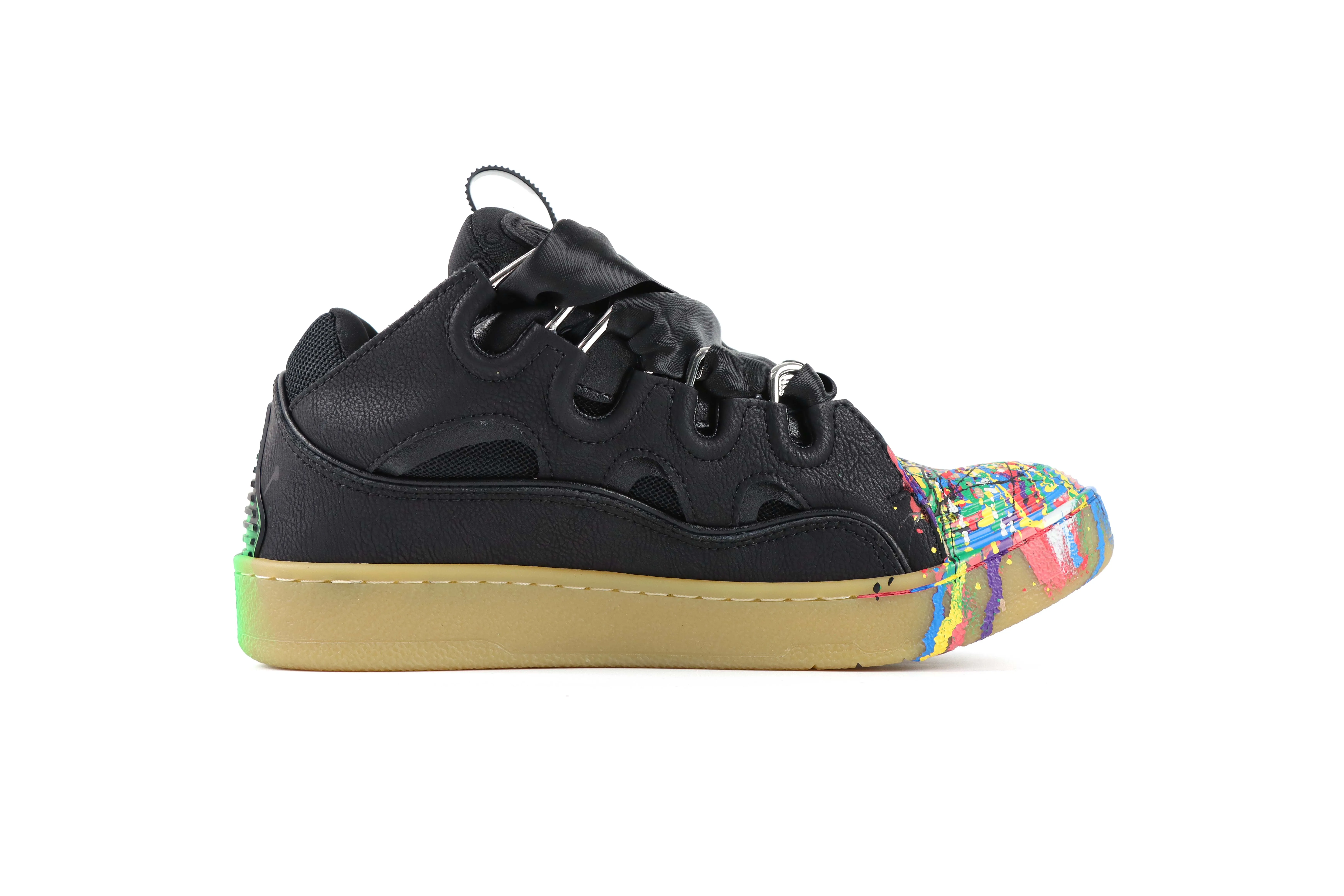 Gallery Dept. x lanvln Curb Paint Drip Black Multi Sneakers Side Detail