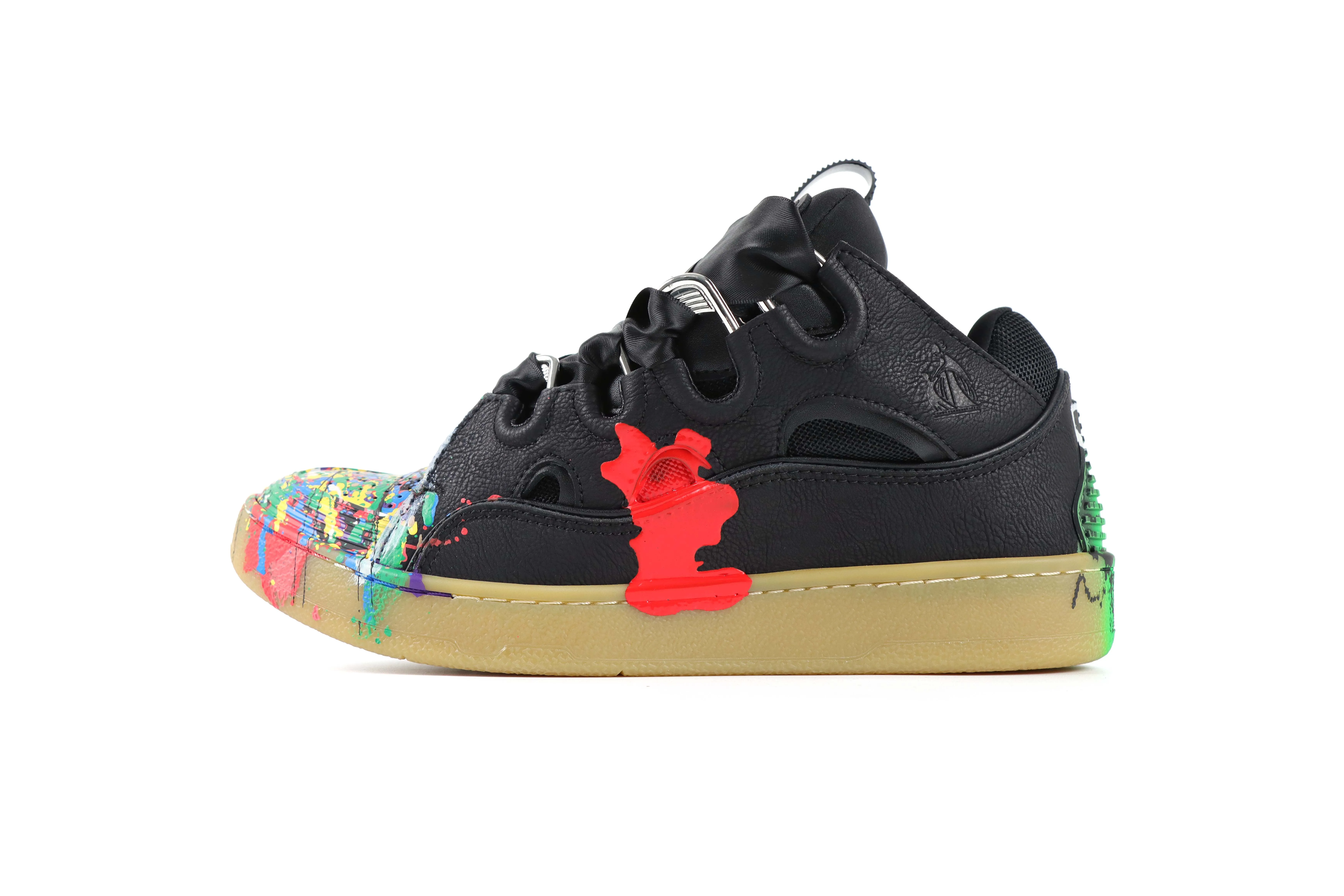 Gallery Dept. x lanvln Curb Paint Drip Black Multi Sneakers Side Detail
