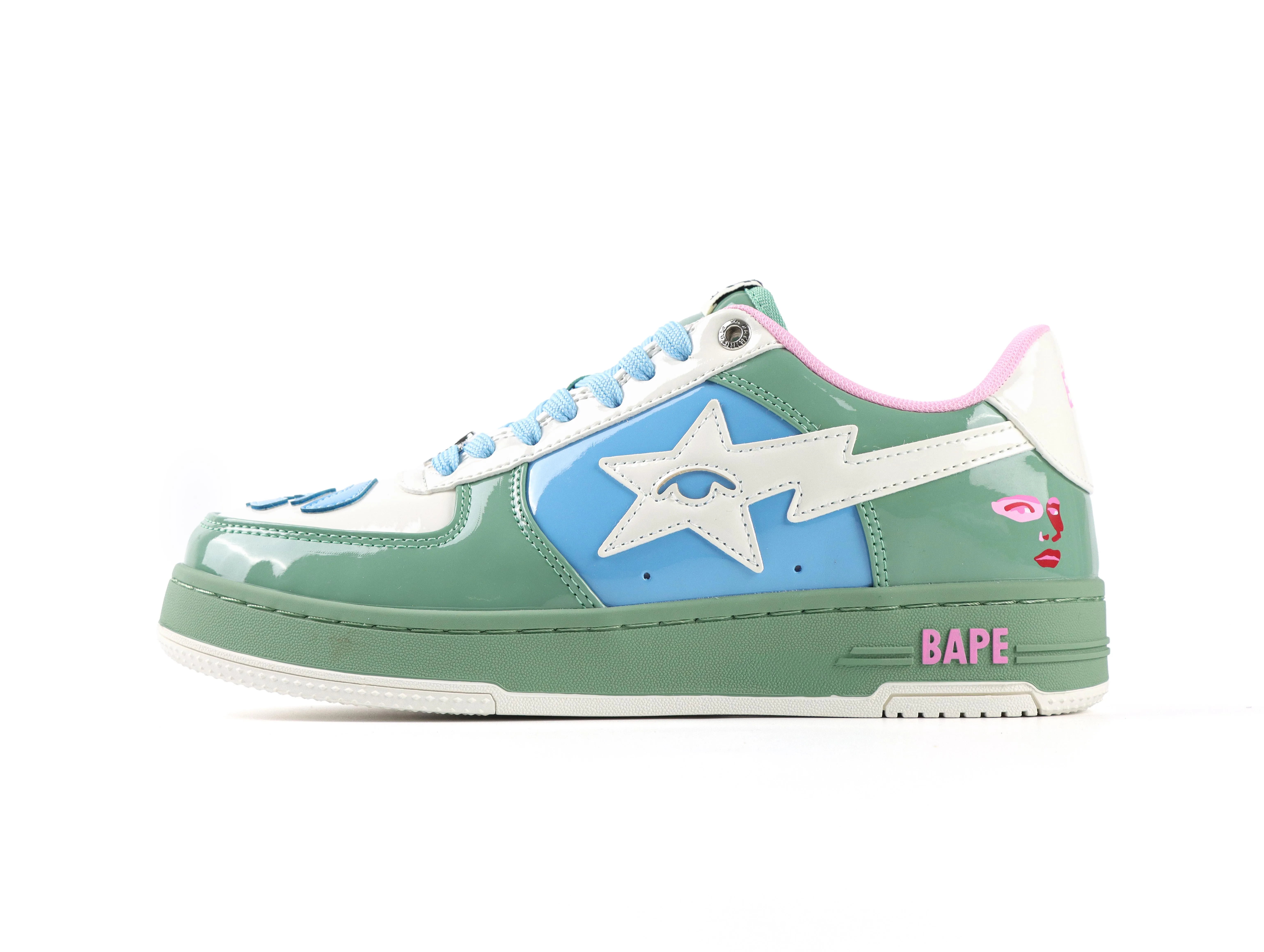 KidSuper x BAPE STA Beige Green Left Side view