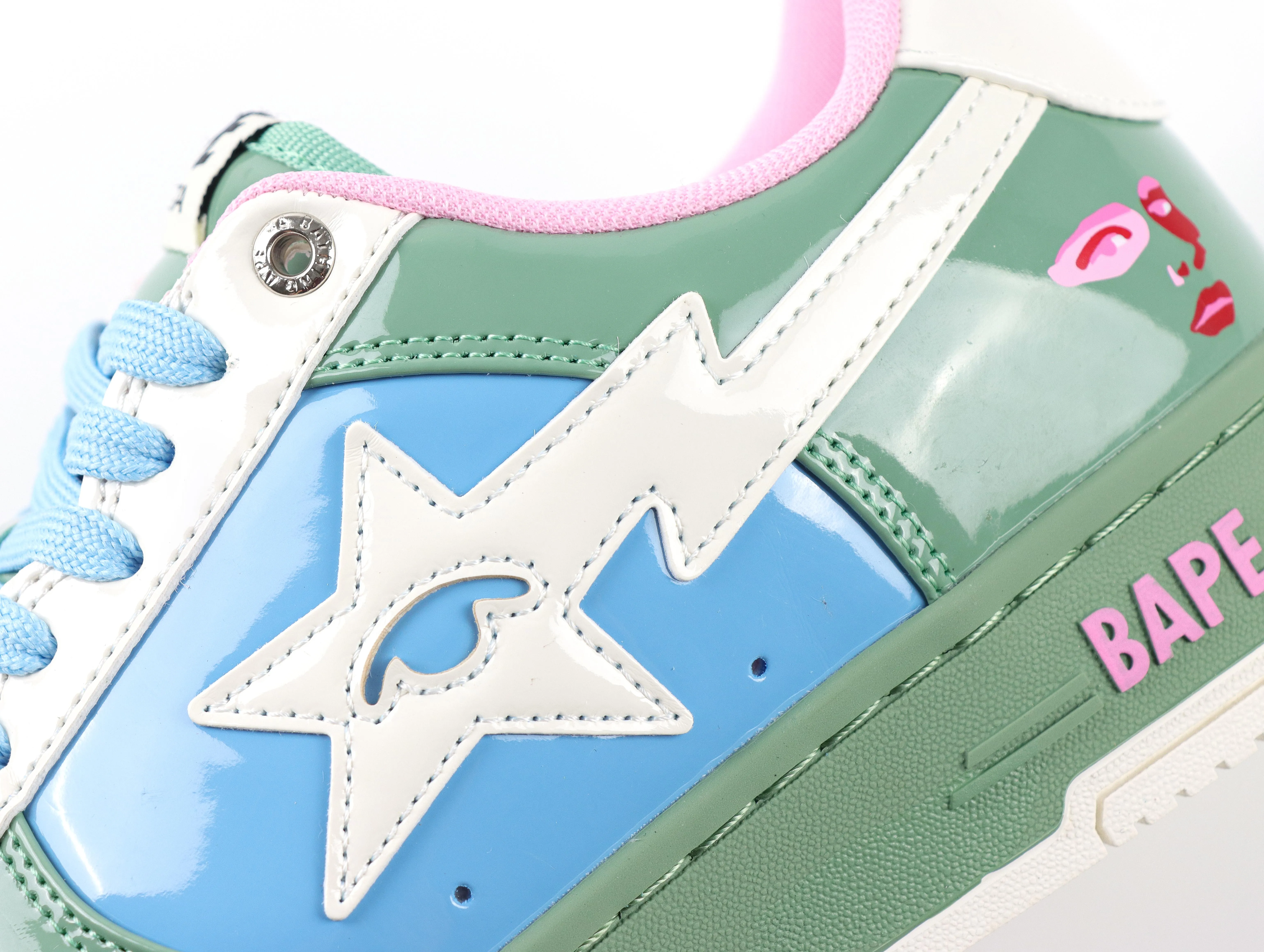 KidSuper x BAPE STA Beige Green Side View