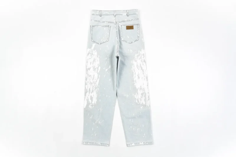 Back MM Splatter Paint Straight-Leg Jeans