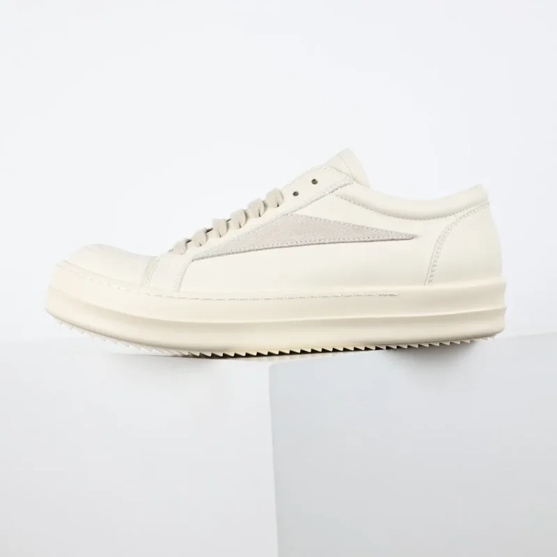 R 0wens Mainline Vintage Low Sneakers Sand Milk Left Side View