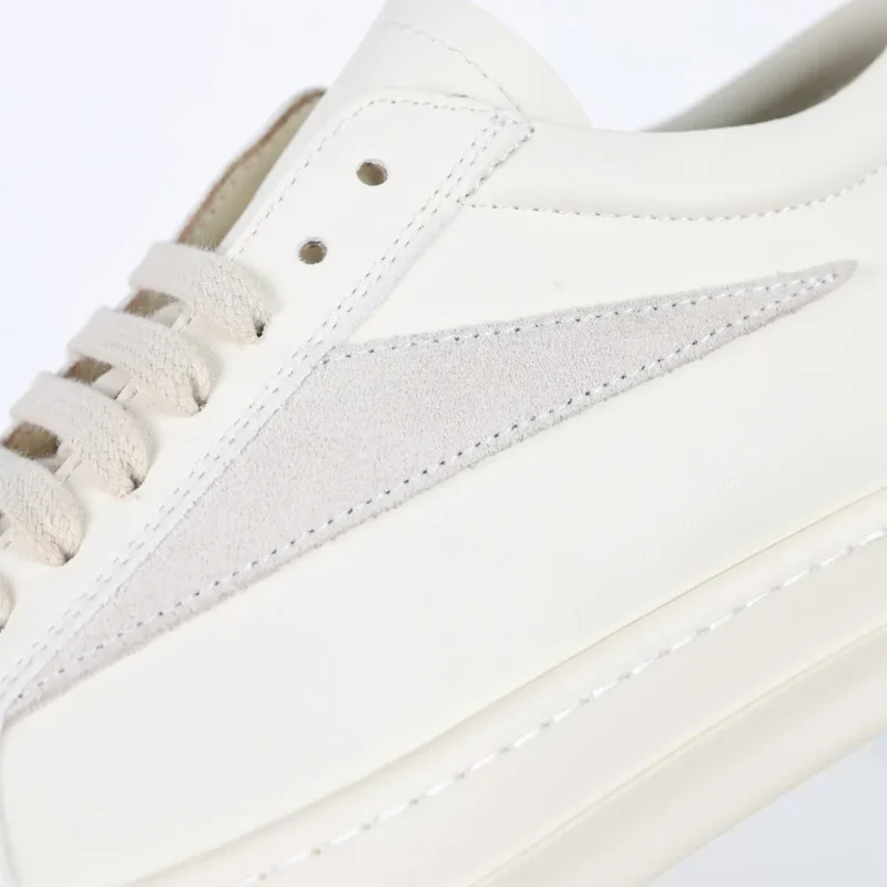 R 0wens Mainline Vintage Low Sneakers Sand Milk Side Logo Detail