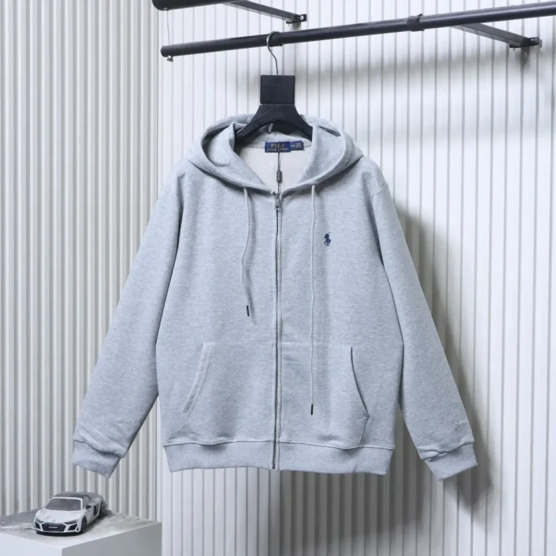 RL Pony Embroidered Cotton Terry Zip-Up