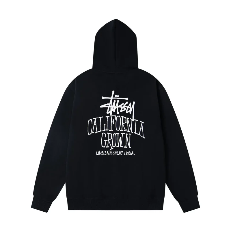 Back Stussy California Grown Zip-Up Hoodie