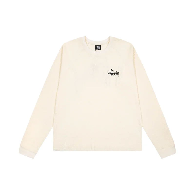 Stussy Fall Logo Waffle Knit Raglan Long-Sleeve Shirt
