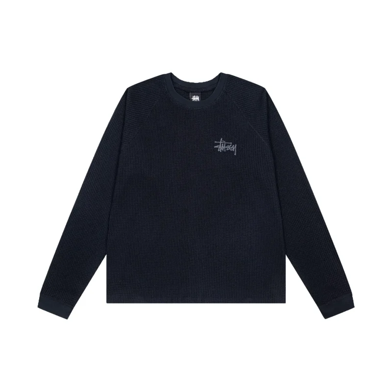 Stussy Fall Logo Waffle Knit Raglan Long-Sleeve Shirt