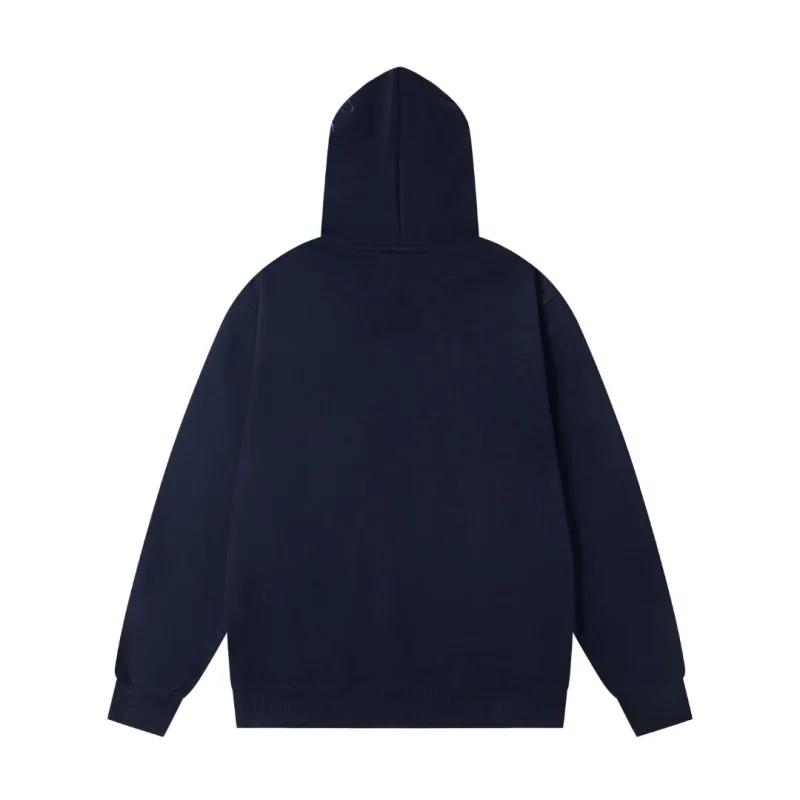 Back Stussy Script Embroidered Pullover Hoodie