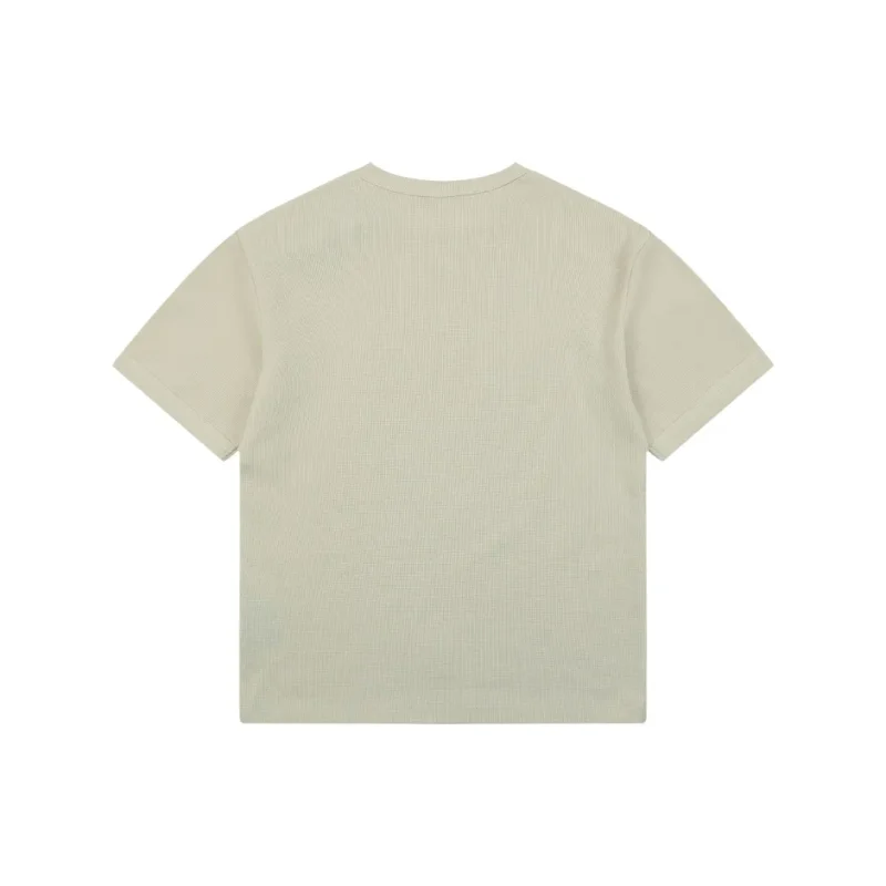 Back Triangle Logo Waffle-Knit T-Shirt