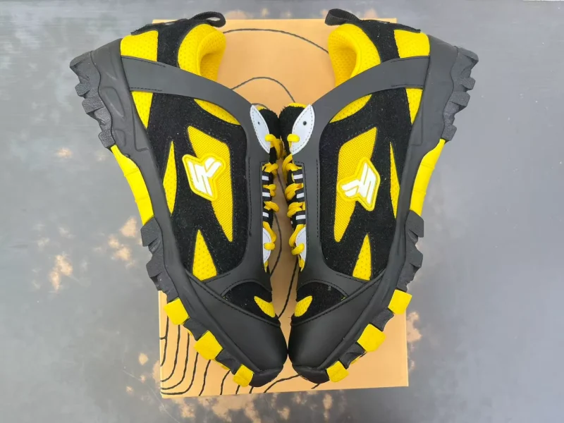 XV x SK Lightning Yellow Hiking Sneakers Pair Detail