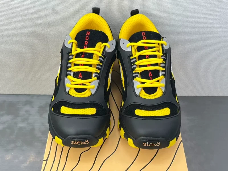 XV x SK Lightning Yellow Hiking Sneakers Profile View