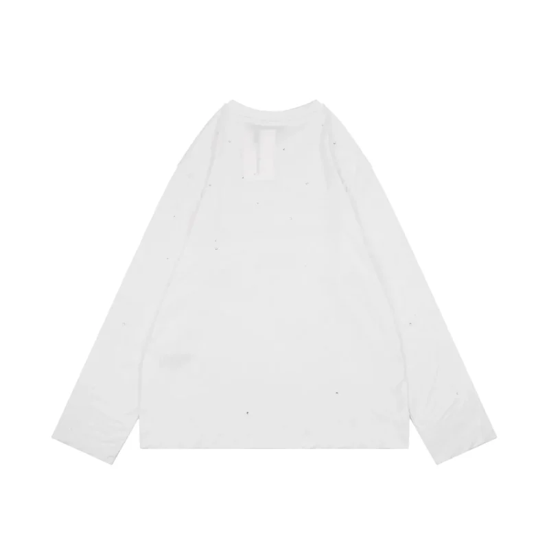 Back View Acne 1996 Rhinestone Logo Long Sleeve Shirt