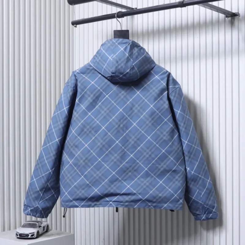 Back View BBR Horse Appliqué Reversible Quilted Hooded Jacket