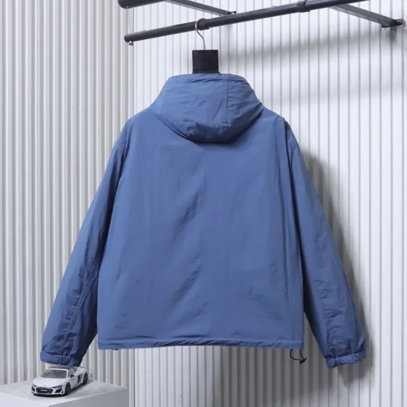 Reversible Back View BBR Horse Appliqué Reversible Quilted Hooded Jacket