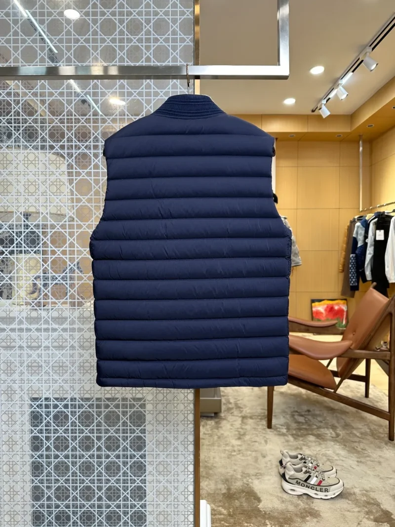 Back View BBR Oval Logo Quilted Down Vest