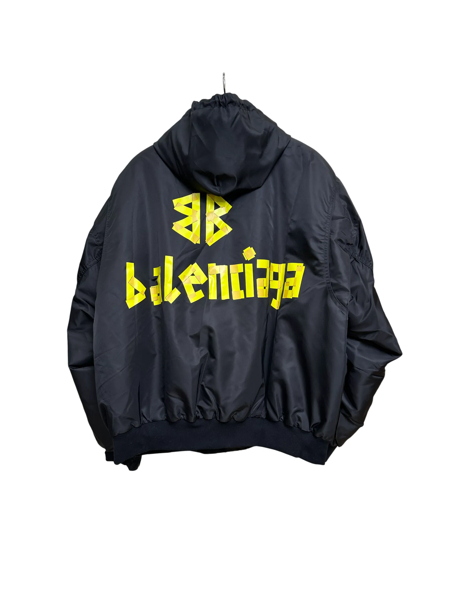 Back View BLCG Functional Hooded Bomber Jacket