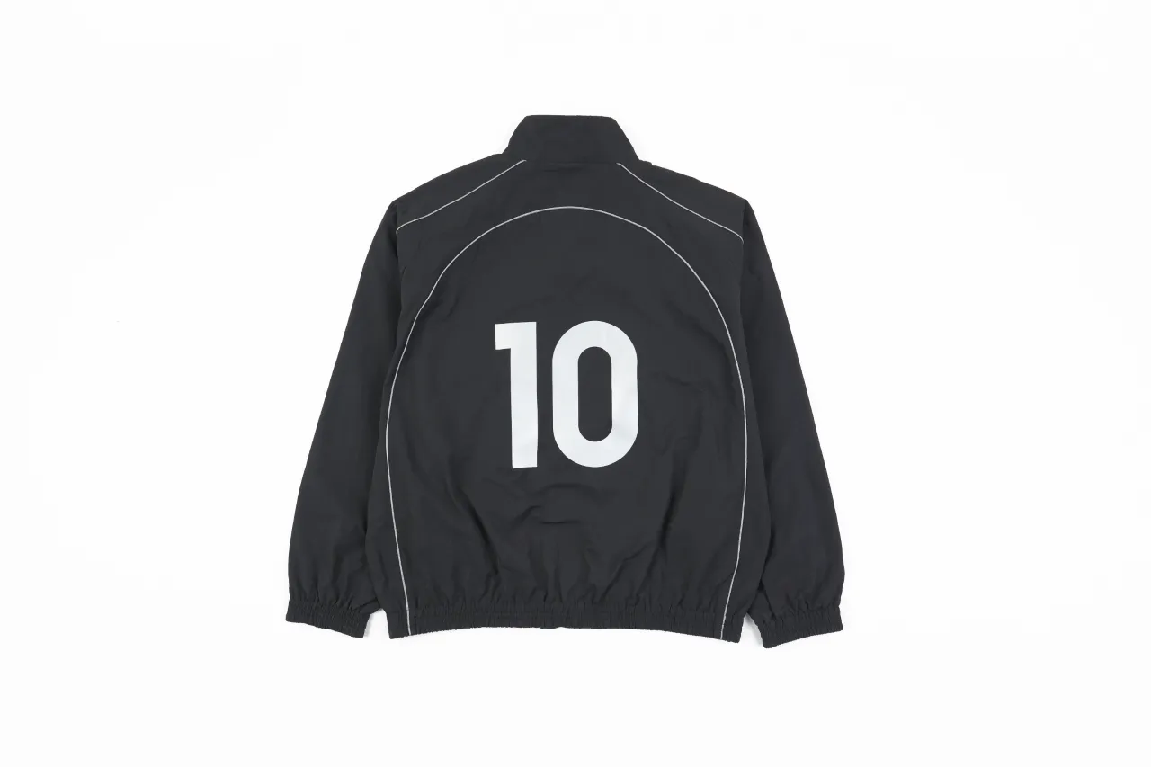 Back View BLCG Paris Football Embroidered Technical Poplin Jacket