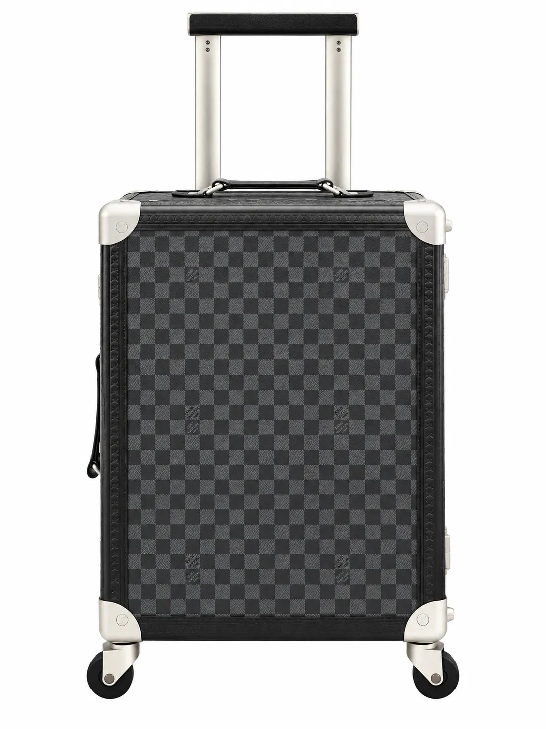 Black Damier Rolling Trunk Suitcase