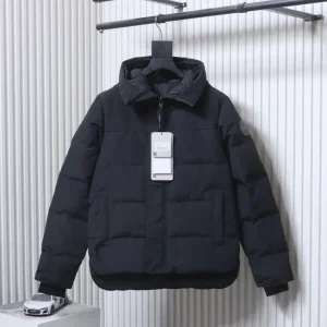 C.G. Classic Hooded Gray Patch Down Jacket