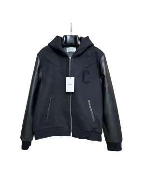 CLN Embroidered C Logo Hooded Varsity Jacket