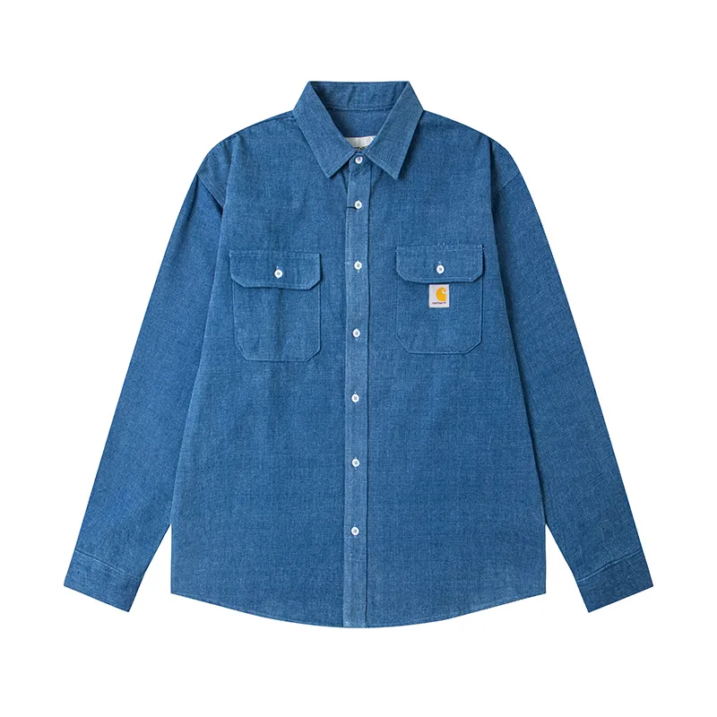 Carhartt WIP Double Pocket Washed Denim Workwear Shirt