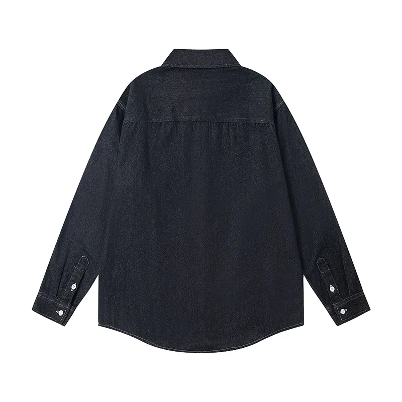 Back View Carhartt WIP Gold Label Embroidered Washed Denim Shirt