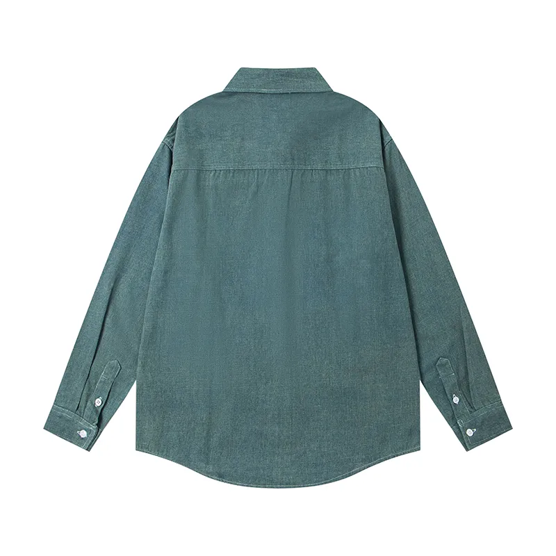 Back View Carhartt WIP Gold Label Embroidered Washed Denim Shirt